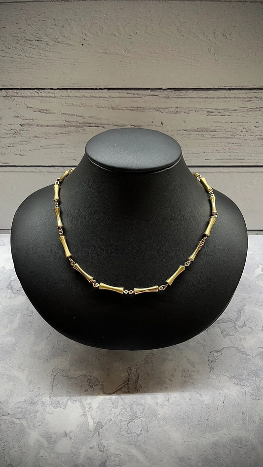 9ct Yellow Gold Contemporary Bar Necklace