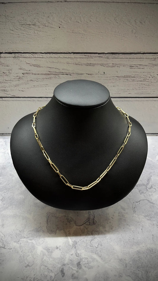 9ct Yellow Gold ‘Paperclip’ Chain